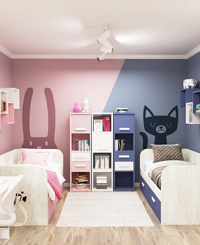 Комплект из двух ящиков для ниши сквозных стеллажей E082