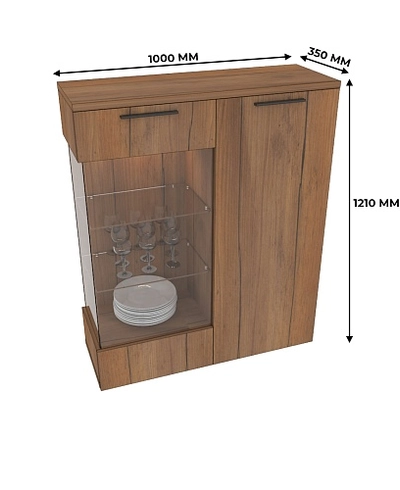 Шкаф напольный с подсветкой L202 L/R