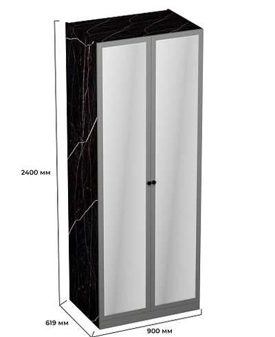 Шкаф двухдверный с зеркалом А210.60-2Z