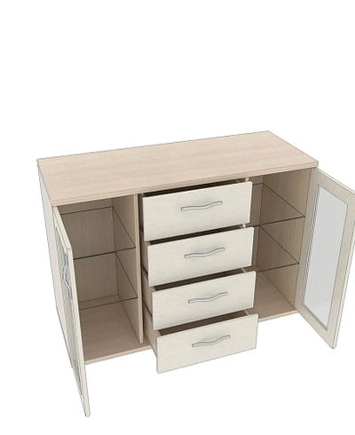 Комод со стеклянными полками P707.1