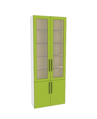 Шкаф книжный со стеклом L240 с подсветкой