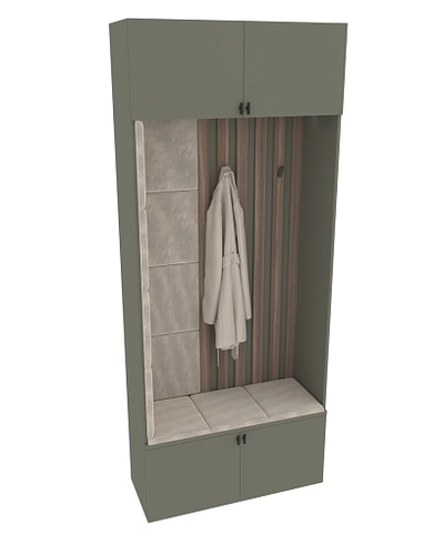 Секция с крючками с подсветкой и мягкими панелями L419