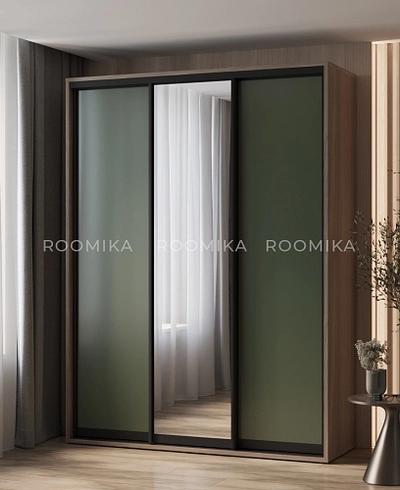 Шкаф-купе ХG180.60-3, профиль INTEGRO, фасад МДФ/зеркало серебро