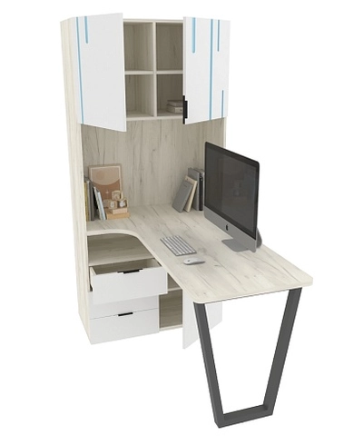 Cтол-стеллаж, фрезерованные фасады в эмали LE402 L/R