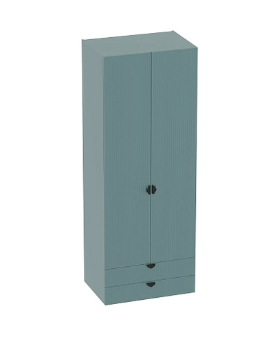 Шкаф 2 дверный с ящиками, фрезерованные фасады в эмали LE211.60