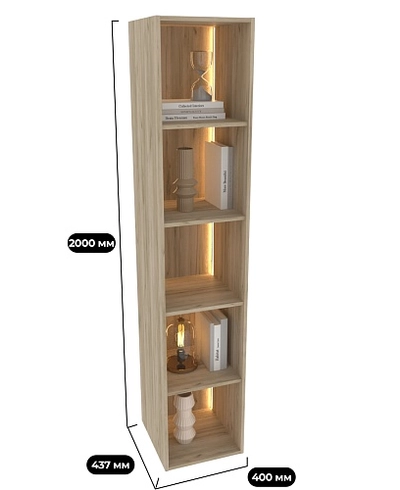 Стеллаж R315.45 на тумбу R506, R524 с подсветкой