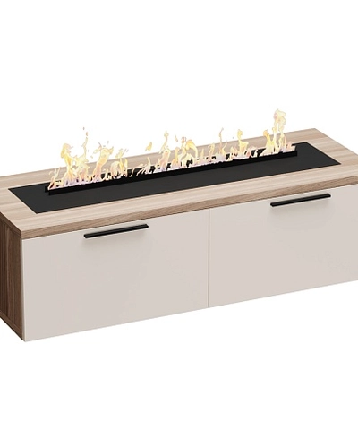 Тумба ТВ напольная с электрокамином L548.451