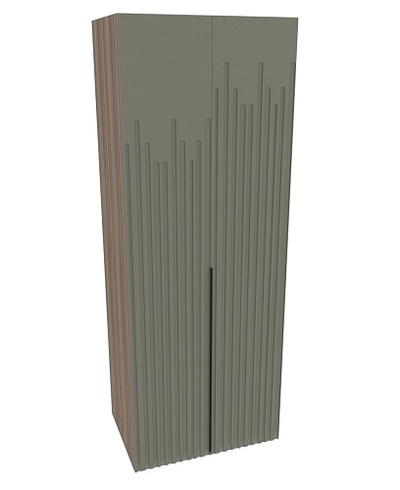 Шкаф 2 дверный, фрезерованные фасады в эмали LE210.60-4