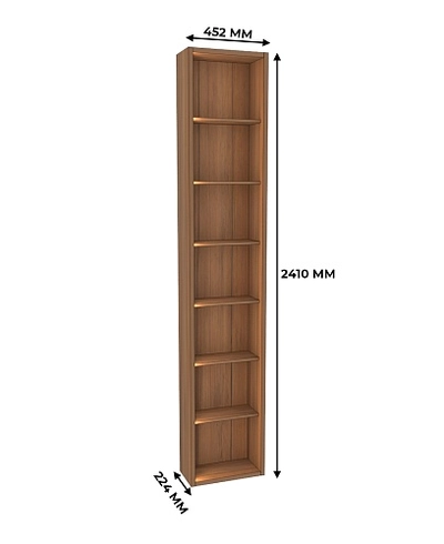 Стеллаж завершающий с подсветкой L231.44