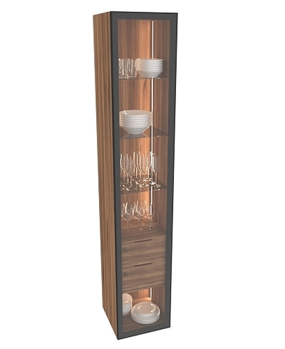 Шкаф со встроенными ящиками с подсветкой R221.1