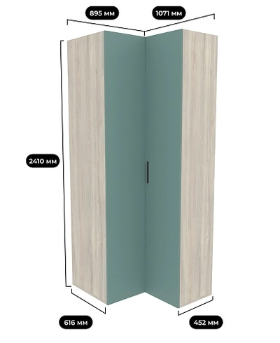 Шкаф угловой L207 L/R