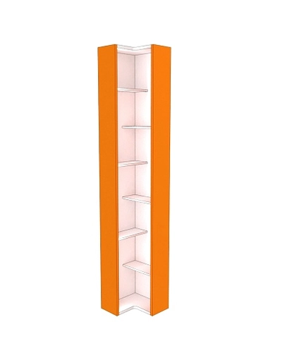 Стеллаж завершающий угловой равносторонний с подсветкой L230
