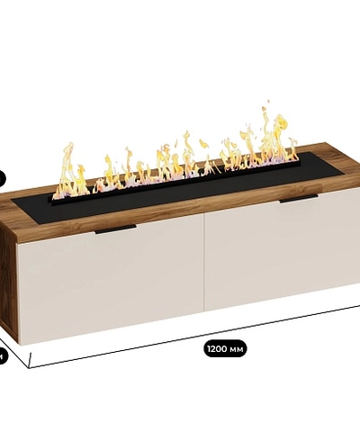 Тумба ТВ напольная с электрокамином L548.350