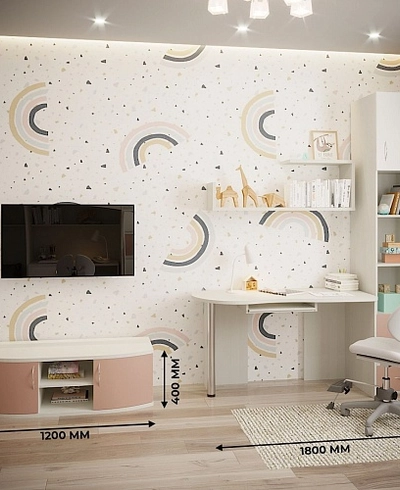 Рабочая зона со столом и шкафом Палермо для школьника