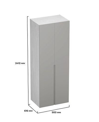 Шкаф 2 дверный, фасады в эмали LE210.60-1