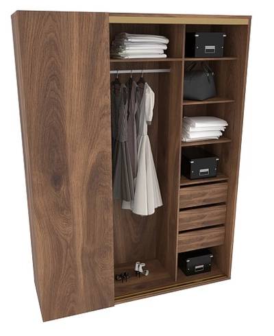 Шкаф-купе ХG181.60-1, профиль INTEGRO, фасад МДФ/зеркало серебро