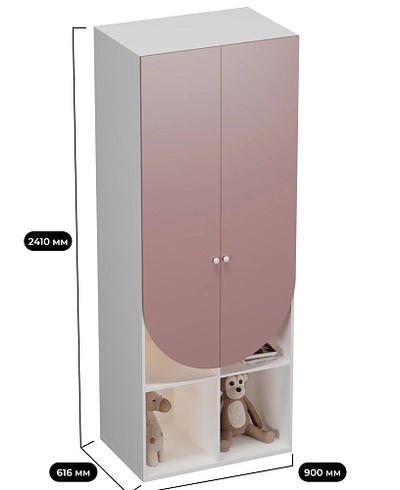 Шкаф для одежды с открытой нишей  с подсветкой L254.60