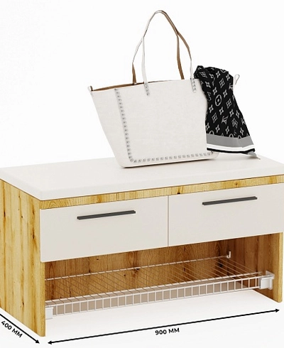 Тумба с 2 ящ. и полкой для обуви L462