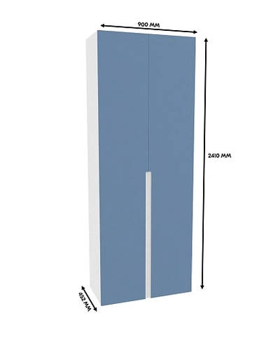 Шкаф двухдверный узкий, фасады в эмали LE210.44-4