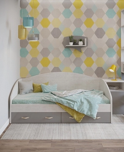 Кровать односпальная с ящиками P902N, 90x190