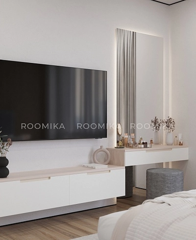 Тумба TV навесная, фасады в эмали LE-510