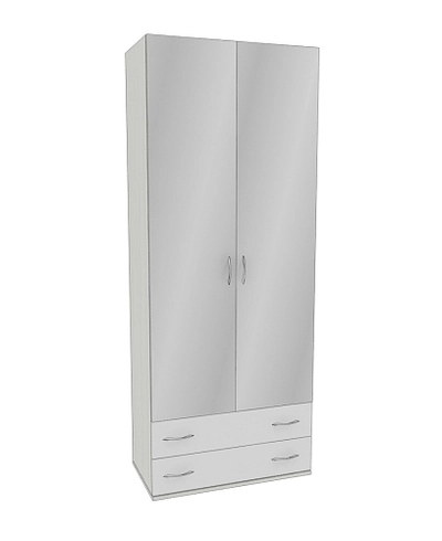 Шкаф 2 дверный с ящиками и зеркалом P211.45Z