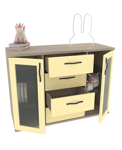 Комод со стеклянными полками P707.1