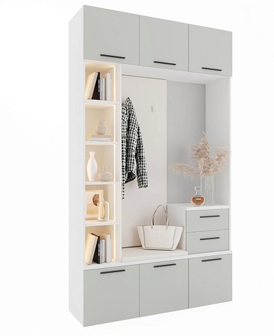 Секция с вешалкой и стеллажом L416