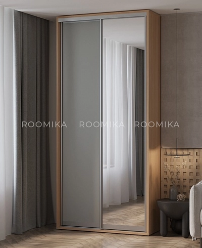 Шкаф-купе ХG126.45-1, профиль INTEGRO, фасад зеркало серебро/МДФ