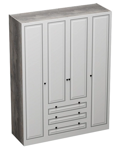 Шкаф четырехдверный для одежды с зеркалом A205-1.60Z