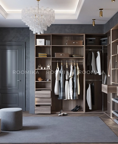 Гардеробная система без фасадов Элементис 2