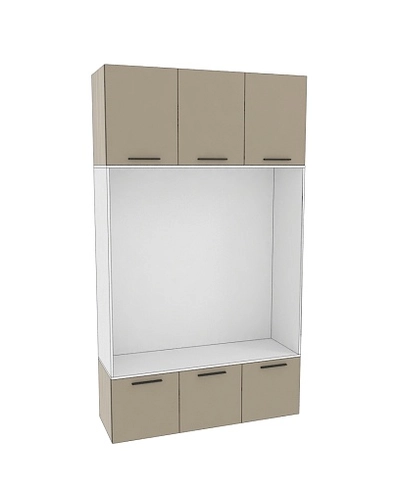 Шкаф с нишей и сидушкой L412.44