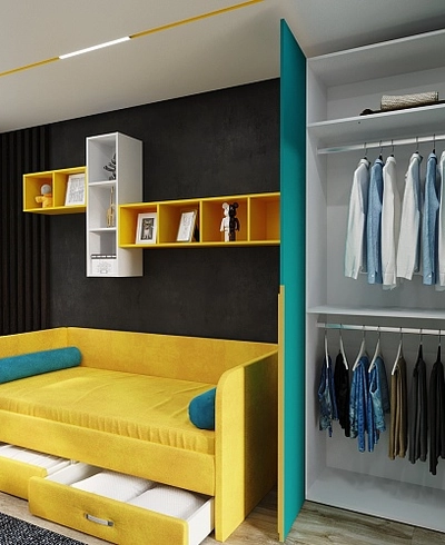 Шкаф двухдверный узкий L210.44-1