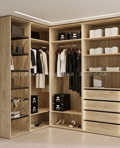 Гардеробная система без фасадов Элементис 3