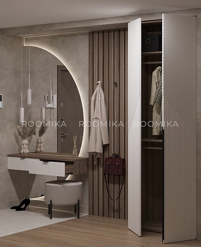 Лацио прихожая фрезерованные фасады в эмали 33