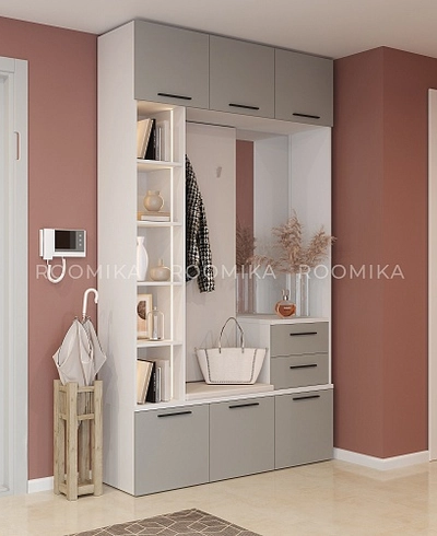 Секция с вешалкой и стеллажом L416