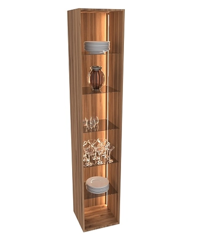 Шкаф со стеклянными фасадом полки стекло R220.1