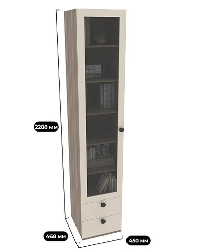 Шкаф книжный с ящиками P221.1