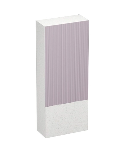 Шкаф двухдверный с фальш-панелью, фрезерованные фасады в эмали LE212.4-90