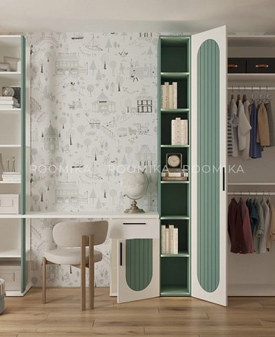 Рабочая зона Лацио фрезерованные фасады в эмали 88