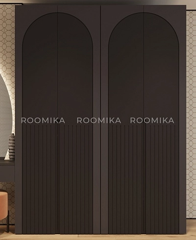 Шкаф 2 дверный, фрезерованные фасады в эмали LE210.60-2