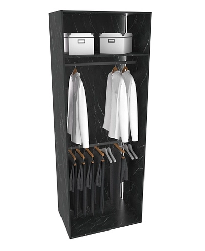 Шкаф для спальни с двумя штангами и полкой с подсветкой R210.60-1