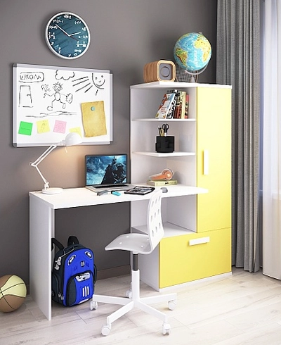 Рабочий стол со встроенным стеллажом HOF422