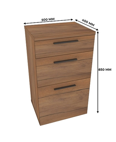 Тумба узкая 2 ящ. L875