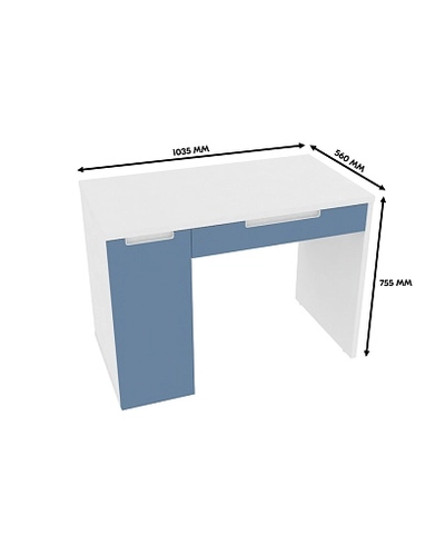 Cтол письменный с тумбой, фасады в эмали LE717 L/R