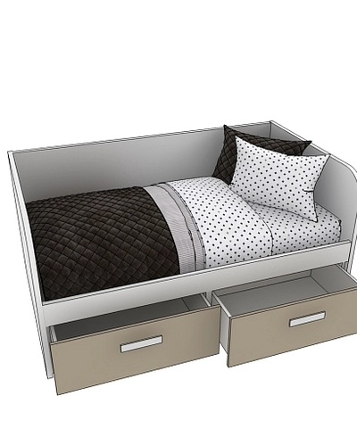 Кровать односпальная E902.6, 80x160