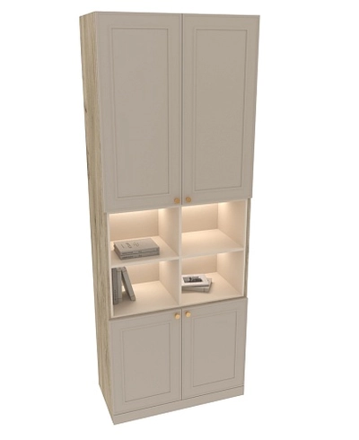 Шкаф для книг с нишей А216 с подсветкой