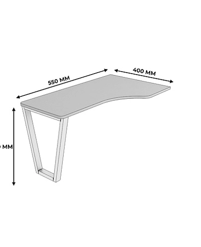 Хром опора для стола E07
