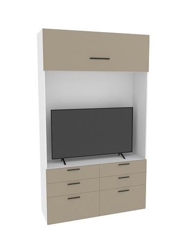 Секция с комодными ящиками и антресолью L411