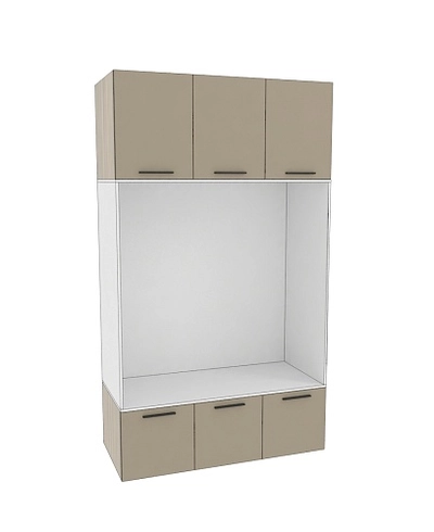 Шкаф с нишей и сидушкой L412.60